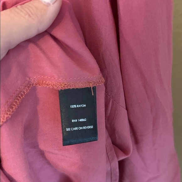 Torrid Harper Challis Button-Front 3/4 Sleeve Blouse 2X Baroque Rose Career Top - Picture 4 of 4